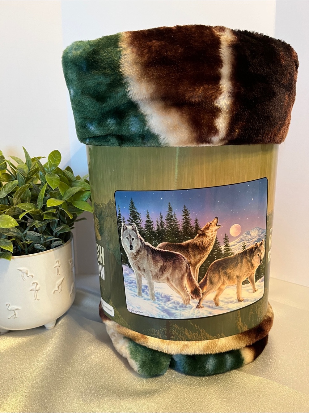 Plush Throw - American Heritage Collection - Royal Plush Raschel Throw - 50" X 6